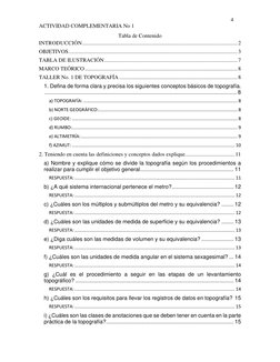 4 
ACTIVIDAD COMPLEMENTARIA No 1 
 
Tabla de Contenido 
INTRODUCCIÓN ................................................