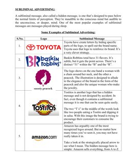 Examples of Subliminal Advertising | PDF | Brand | Advertising