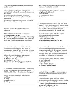 What is the indication for the use of magnesium in 
cardiac arrest?
Choose the correct option and select submit.
A. Ventricul