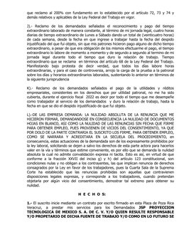 que reclamo al 200% con fundamento en lo establecido por el artículo 72, 73 y 74 y
demás relativos y aplicables de la Ley Fed