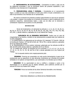 6.- INSTRUMENTAL DE ACTUACIONES. - Consistente en todas y cada una de
las diligencias levantadas y que se practiquen dentro d