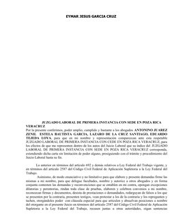 EYMAR JESUS GARCIA CRUZ
                   JUZGADO LABORAL DE PRIMERA INSTANCIA CON