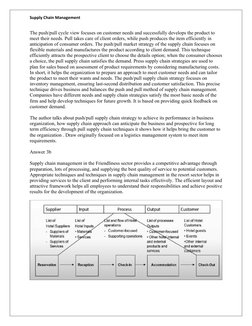 Supply Chain Management
The push/pull cycle view focuses on customer needs and successfully develops the product to 
meet the