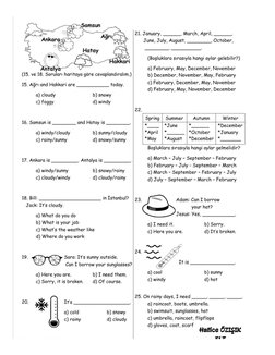 Weather and Clothes Worksheet | PDF | English As A Second Or Foreign ...