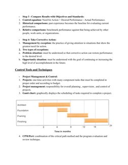 -
Step 3 - Compare Results with Objectives and Standards:
1. Control equation: Need for Action = Desired Performance - Actual