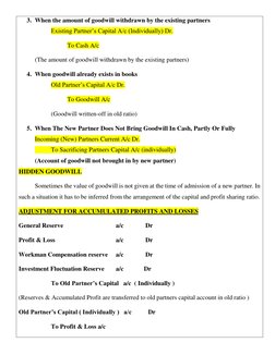 Important Questions on Partner Admission | PDF | Partnership | Goodwill ...