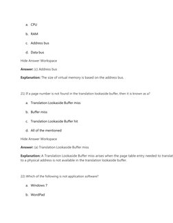 Operating System MCQs with Answers | PDF | Operating System | Microsoft ...