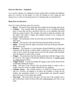 Key Components of a Revolver | PDF | Revolver | Trigger (Firearms)