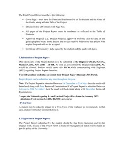 MMPP-001 Project Course Guidelines | PDF