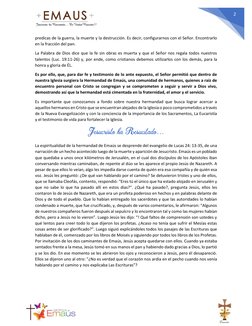 2 
 
predicas de la guerra, la muerte y la destrucción. Es decir, configurarnos con el Señor. Encontrarlo 
en la fracción