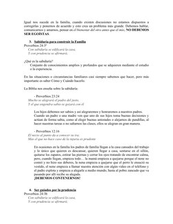 Principios Bíblicos para la Unidad Familiar | PDF | Libro de proverbios ...