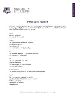 Effective Self-Introduction Phrases | PDF