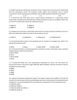 Anesthesia Questions | PDF | Anesthesia | Surgery