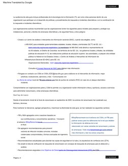 Qué hay de nuevo
Comprometerse con organizaciones pares y CISA le permite a su organización recibir informació