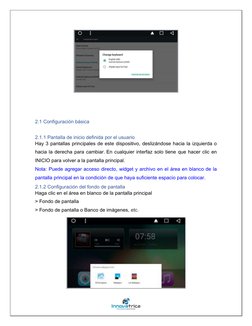 2.1 Configuración básica 
 
2.1.1 Pantalla de inicio definida por el usuario 
Hay 3 pantallas principales de este dis