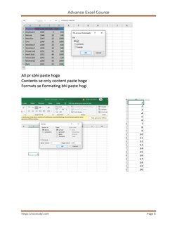 Excel Complete Course Pdf Advanced Excel Course Overview | PDF | Microsoft Excel | Keyboard Shortcut