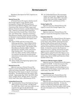 Ncic Report Example Overview of NCIC File Types | PDF | National Instant Criminal ...