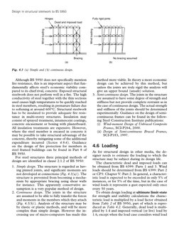 Design in structural steelwork to BS 5950
Although BS 5950 does not speciﬁcally mention
ﬁre resistance, this is an important