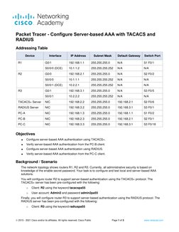 Configure AAA with TACACS+ and RADIUS | PDF