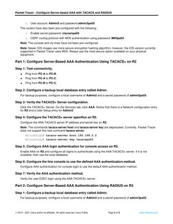 Configure AAA with TACACS+ and RADIUS | PDF