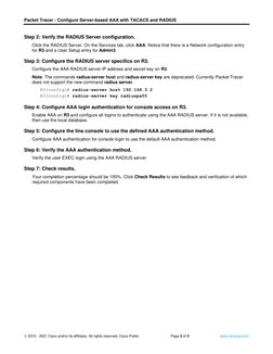 Configure AAA with TACACS+ and RADIUS | PDF