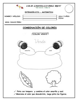 EXTENSIÓN N°01 -  MATEMÁTICA 
 
NOMBRE Y APELLIDO: 
AULA: 5 AÑOS 
                     
FECHA: 
 
 MISS: ISSAVO PER