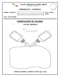 EXTENSIÓN N°01 -  MATEMÁTICA 
 
NOMBRE Y APELLIDO: 
AULA: 5 AÑOS 
                     
FECHA: 
 
 MISS: ISSAVO PER