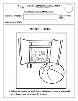 EXTENSIÓN N° 02 – MATEMAÁTICA 
 
NOMBRE Y APELLIDO: 
AULA: 5 AÑOS 
                    
FECHA: 
 
MISS: ISSAVO PEREA