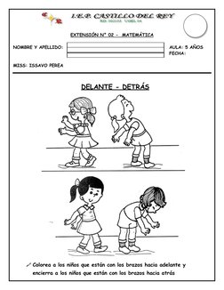 EXTENSIÓN N° 02 -  MATEMÁTICA 
 
NOMBRE Y APELLIDO: 
AULA: 5 AÑOS 
                    
FECHA: 
 
MISS: ISSAVO PEREA