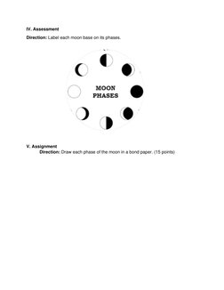 Grade 5 Phases of the Moon Lesson Plan | PDF