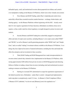 2 
 
defrauded equity, retail, and institutional investors about purported surveillance and controls 
over manipulative tradi