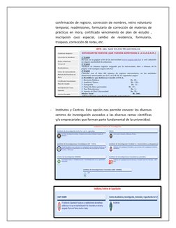 confirmación de registro, corrección de nombres, retiro voluntario 
temporal, readmisiones, formulario de corrección de mater