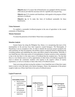 Objective no. 2. To ensure that all beneficiaries are equipped with the necessary
skills and are provided the necessary tools
