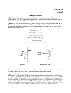 Impact of Water Jet on Vane Forces | PDF | Flow Measurement | Nozzle