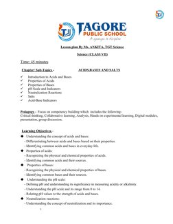 Grade 7 Lesson Plan: Acids, Bases, Salts | PDF | Ph | Acid