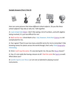 KET Speaking Part 2 Sample Questions | PDF | Language Arts & Discipline