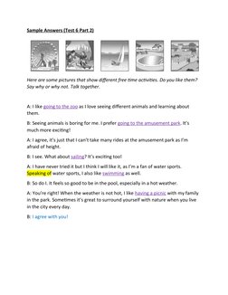 KET Speaking Part 2 Sample Questions | PDF | Language Arts & Discipline