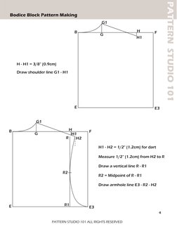 Bodice Block Pattern Making Guide | PDF