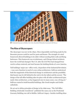 (https://www.thoughtco.com/) Prudential Guaranty in Buffalo, New York. Dacoslett/Wikimedia Commons/CC BY-SA 3.0
The Rise of