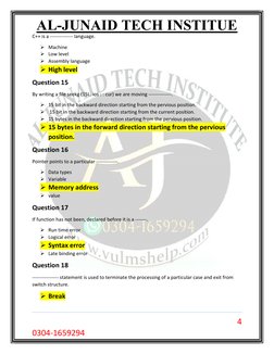 CS201 Midterm MCQs by Junaid Malik | PDF | Pointer (Computer ...