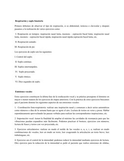 Ejercicios de Rehabilitación Vocal para Disfonía | PDF