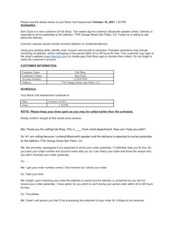 Financial Mock Call Example Mock Call Script for Retail Account | PDF | Computing