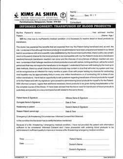 Blood Consent Form.pdf Blood Transfusion Consent Form | PDF | Blood Transfusion | Informed Consent