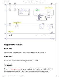 12/8/21, 8:58 AM
Automatic Bottle Filling System using PLC - InstrumentationTools
https://instrumentationtools.com/automatic-