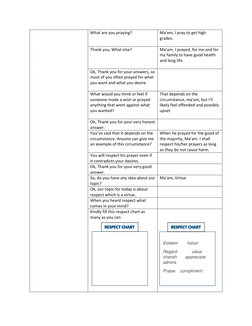 What are you praying? 
Ma’am, I