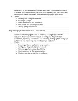 performance of your application. The page also covers internationalization and 
localization for building multilingual applic