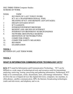 JSS2 Third Term Computer Studies Guide | PDF | Computers | Technology ...