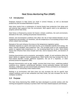 Heat Stress Monitoring Plan Overview | PDF | Hyperthermia | Hypothermia