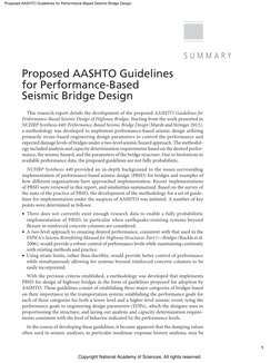 Proposed AASHTO Guidelines for Performance-Based Seismic Bridge Design (http://nap.nationalacademies.org/25913)
Copyright Nat