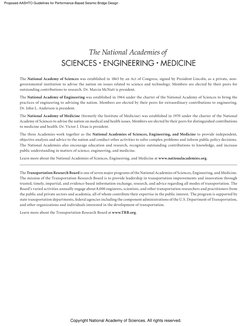 Proposed AASHTO Guidelines for Performance-Based Seismic Bridge Design (http://nap.nationalacademies.org/25913)
Copyright Nat